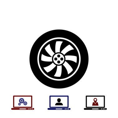 tekerlek vektör simgesi