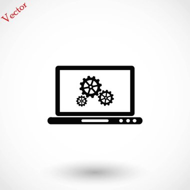 ayar dizüstü simge vektör