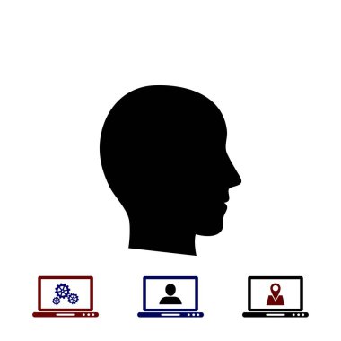 Kafa vektör simgesi