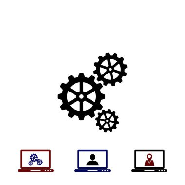 dişli simge vektör