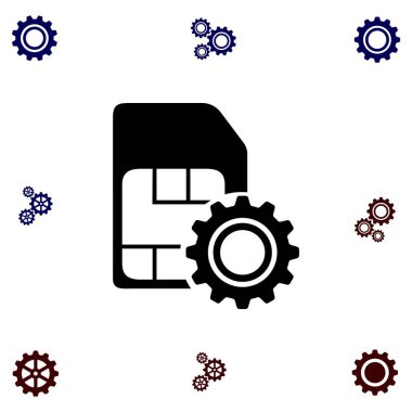 SIM kartı ayarı basit simgesi 