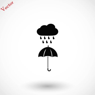 bulut ve şemsiye simgesi