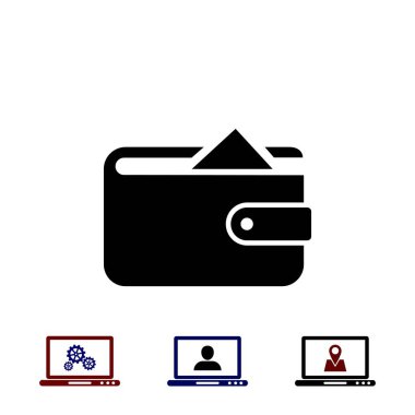 Düz uzun gölge cüzdan simgesi