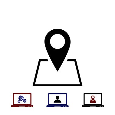 harita simgesi üzerinde toplu iğne