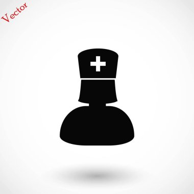 Hemşire simge vektör