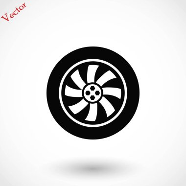 tekerlek vektör simgesi