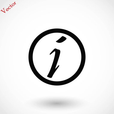 Bilgi işareti vektör simgesi