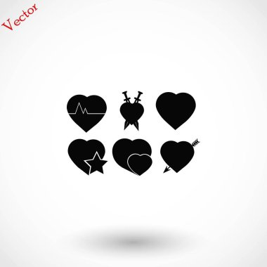 Kalpler simgeler vektör