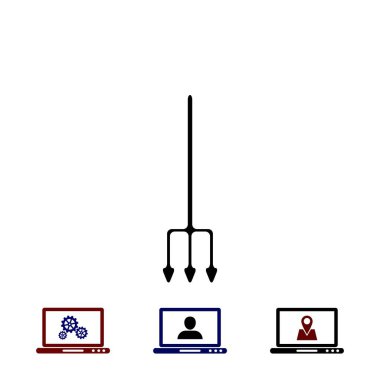 Bahçe çatal vektör simgesi