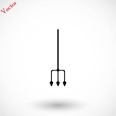 Bahçe çatal vektör simgesi