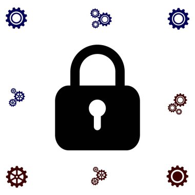 asma kilit simgesi vektör