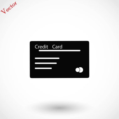 Kredi kartı vektör simgesi