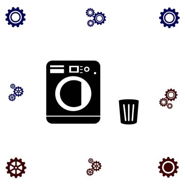 Çamaşırhane simgeler vektör