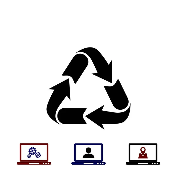 Recycle teken pictogram — Stockvector