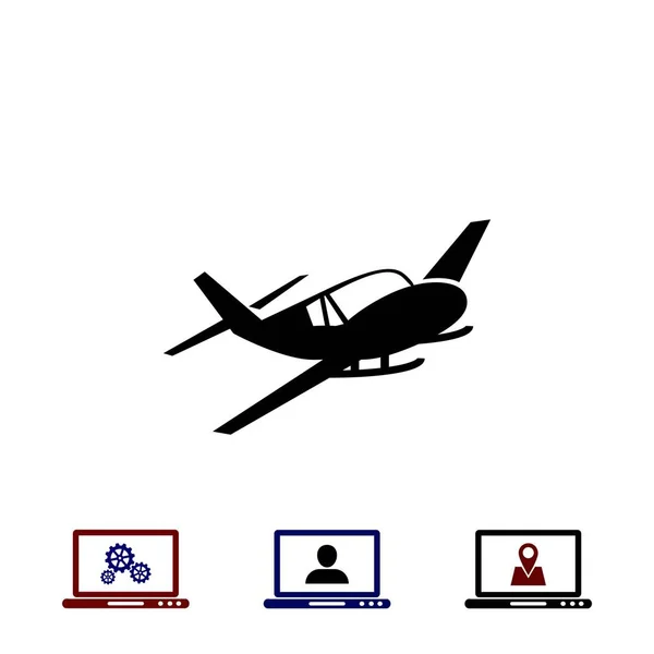 Icono de avión vector — Vector de stock