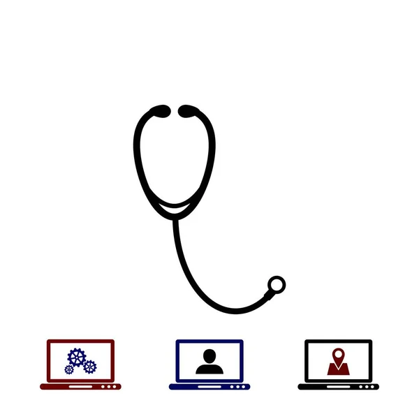 Stethoscope icon vector — Stock Vector