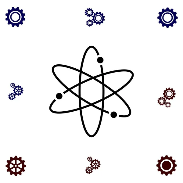 Чорний Atom значок — стоковий вектор