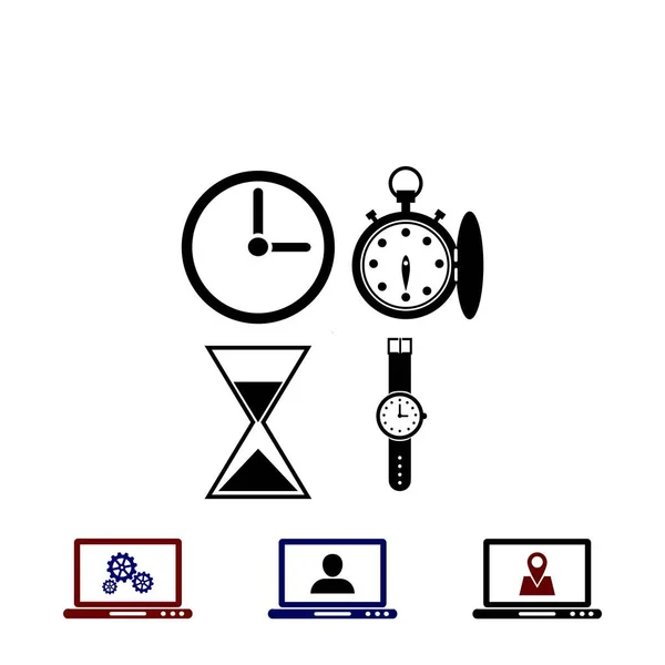 Horloges iconen vector — Stockvector