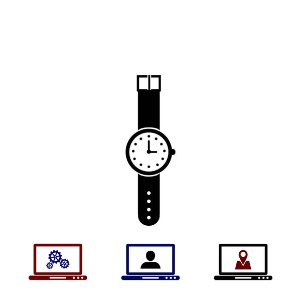 Vetor ícone relógio de pulso — Vetor de Stock