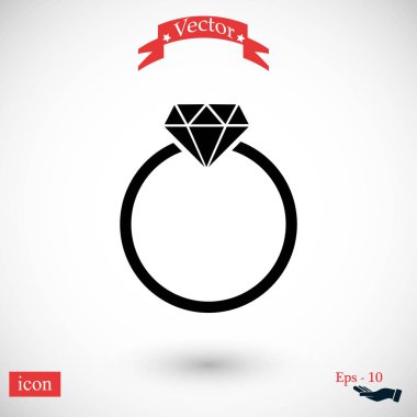 Yüzük simge vektör