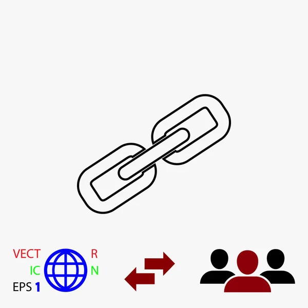 Enlace de cadena icono vector — Archivo Imágenes Vectoriales