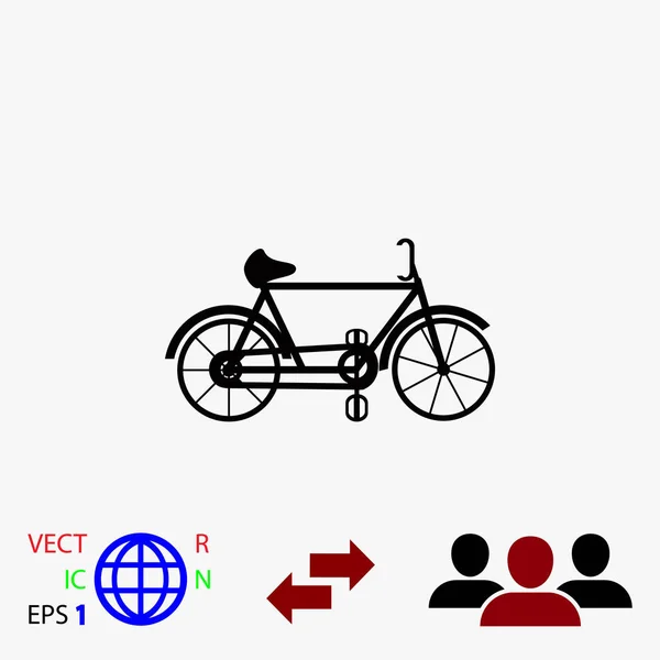 Bicicleta vector icono — Archivo Imágenes Vectoriales