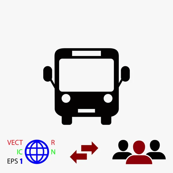 Bus vector icono — Vector de stock