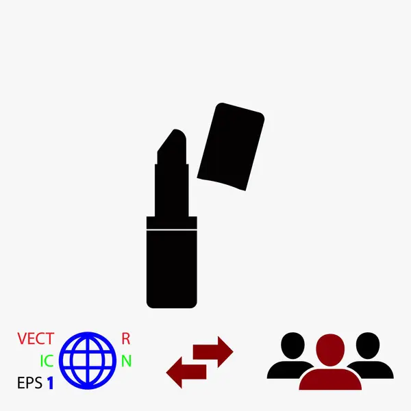 Lápiz labial icono vector — Archivo Imágenes Vectoriales