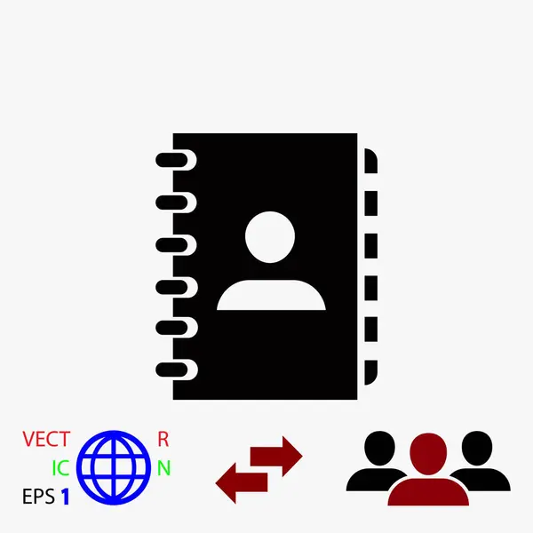 Notizbuch-Vektorsymbol — Stockvektor