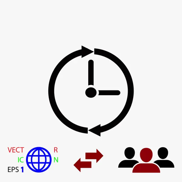 Reloj icono vector — Archivo Imágenes Vectoriales