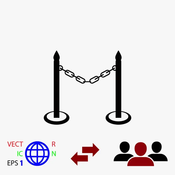 Barrikaden-Symbolvektor — Stockvektor