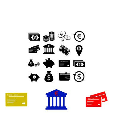 Finans simgeler vektör