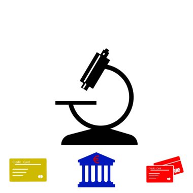 Mikroskop simge vektör