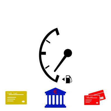 Düşük yakıt izole işareti simgesi