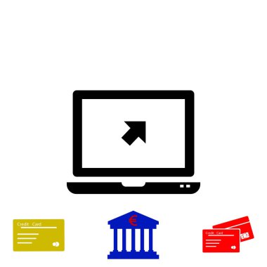 vektör monitör simgesini