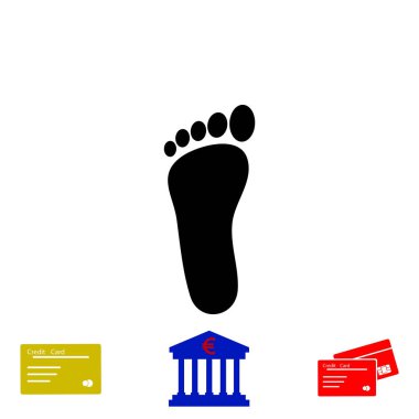 Ayak vektör simgesi