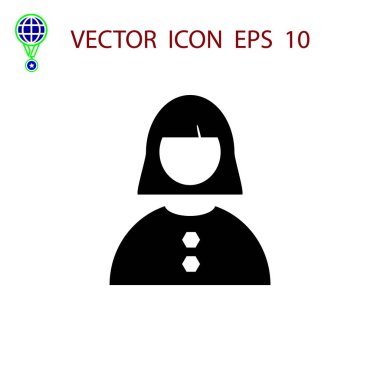 kadın simge vektör
