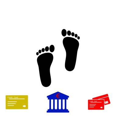 Ayak vektör simgesi