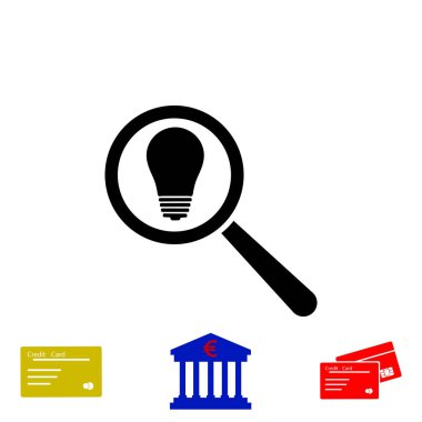 mikroskop ve ampul simgesi