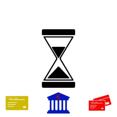 kum saati simgesi vektör