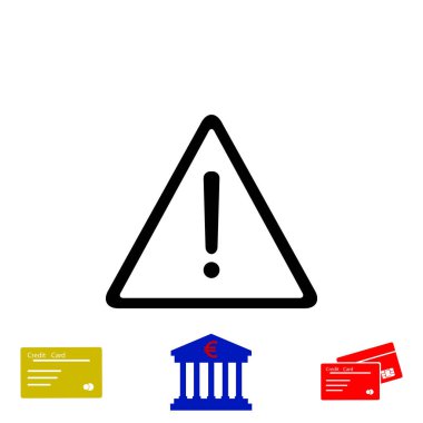 Uyarı mesaj vektör simgesi