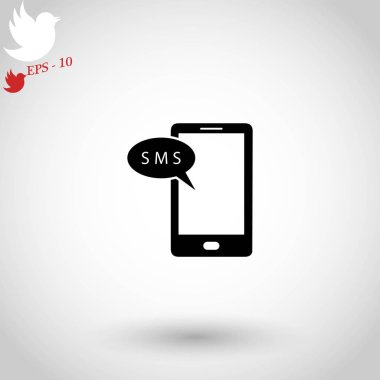 Akıllı telefon sms simgesi