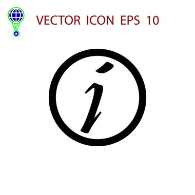 Bilgi işareti vektör simgesi