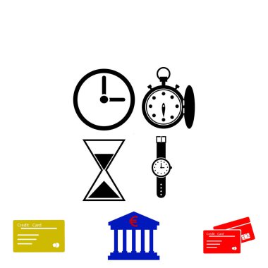 Saatler simgeler vektör