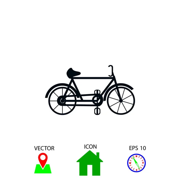 Ícone de vetor de bicicleta — Vetor de Stock