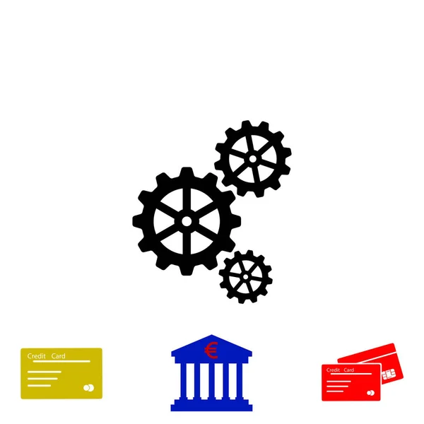 Gear icon vector — Stock Vector