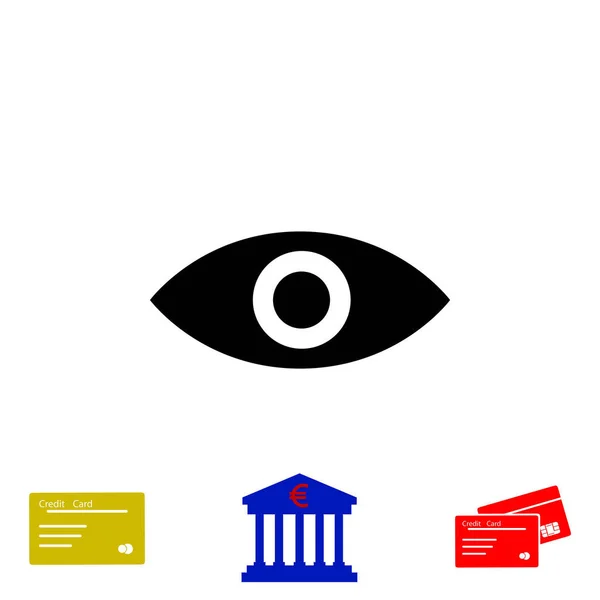 Ojo icono vector — Vector de stock