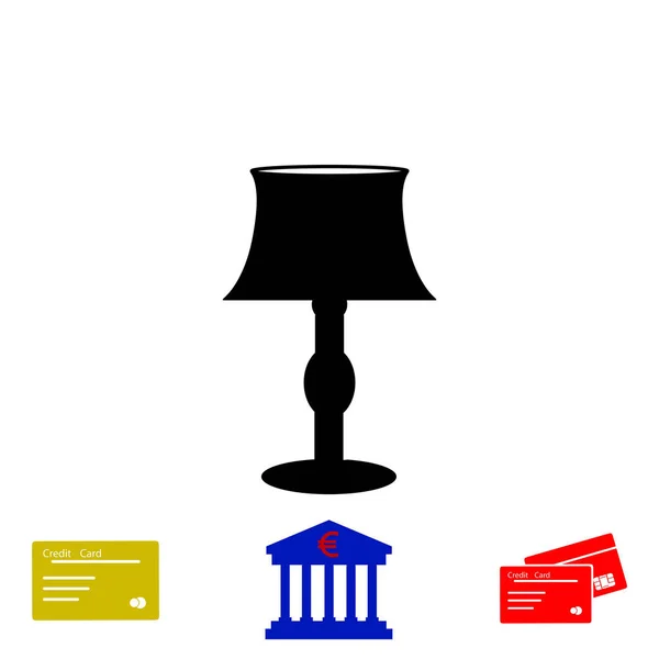 Icono de lámpara de mesa — Vector de stock