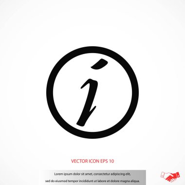 Bilgi işareti vektör simgesi