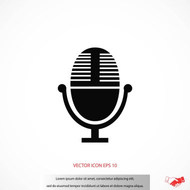 vektör mikrofon simgesi